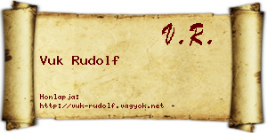 Vuk Rudolf névjegykártya